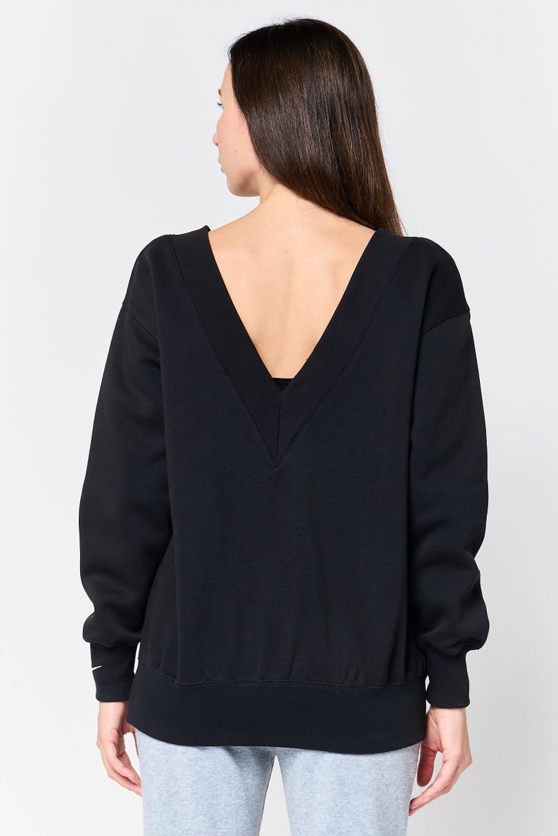 Nike Women Oversized FIt Long Sleeve Outdoor Sweatshirt, Black - Image 3